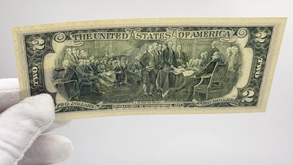 1976 $2 Dollar Bill First Day Issue Dallas Texas Stamped UNC Collectible Note - Image 4 of 4