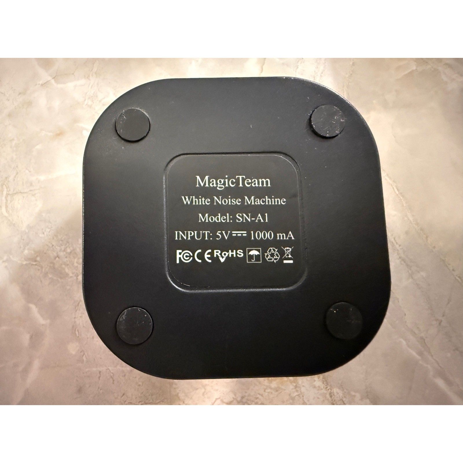 MagicTeam White Noise Machine Sound Machine SN-A1 Sleep Aid Portable Black