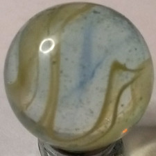 Vintage Vitro Horseshoe Caged Cat s Eye Shooter Marble .87 NEAR MINT 925.094
