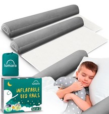 Inflatable Bed Rail for Toddlers 2 Pack -Portable/Travel Bed Bumpers, New