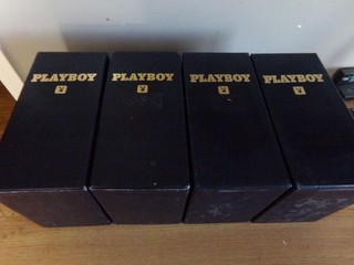 LOT OF 4 PLAYBOY MAGAZINE STORAGE CASES