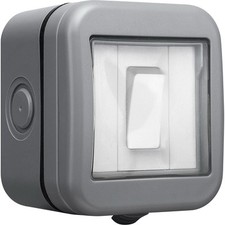 Outdoor Weatherproof Switch 1 Gang 2 Way IP55 10AX WPB12-01 Brand New Sealed