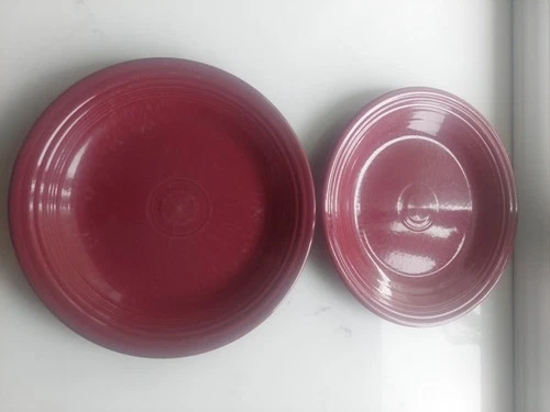 Fiestaware 10.5" Dinner Plate Cinnabar Retired Pre-Owned Fiesta (Maroon)