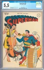 Superman #42 WHITE PAGES Golden Age Superhero Vintage DC Comic 1946 CGC 5.5