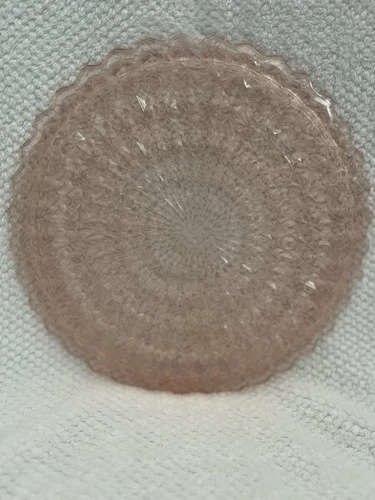 Gorgeous VINTAGE Pink Depression Glass 10 Inch Plate Beautiful Design