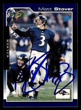 2000 Score Football #18 Matt Stover Signed Autograph (no COA)