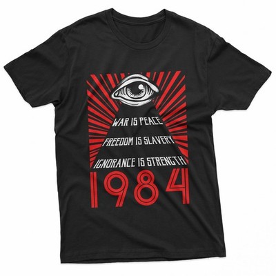 1984 Orwel Dystopian Slogan All Seeing Eye Gothic T-Shirt