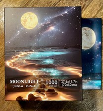 Moonlight 1000 Piece Jigsaw Puzzle w/Poster