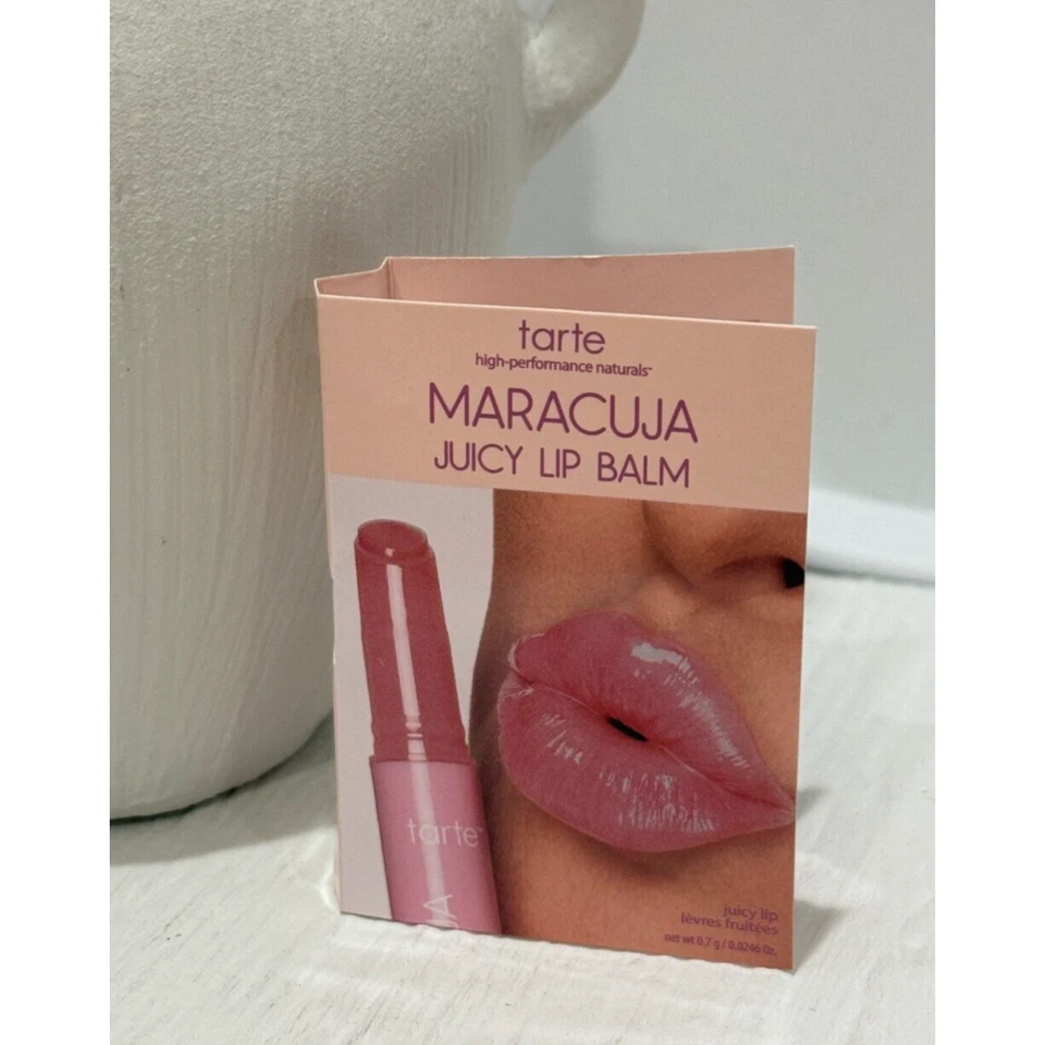 Bálsamo labial jugoso maracuyá TARTE en rosa 0,0246 oz/0,7 g tamaño mini BN Foto 3 de 4