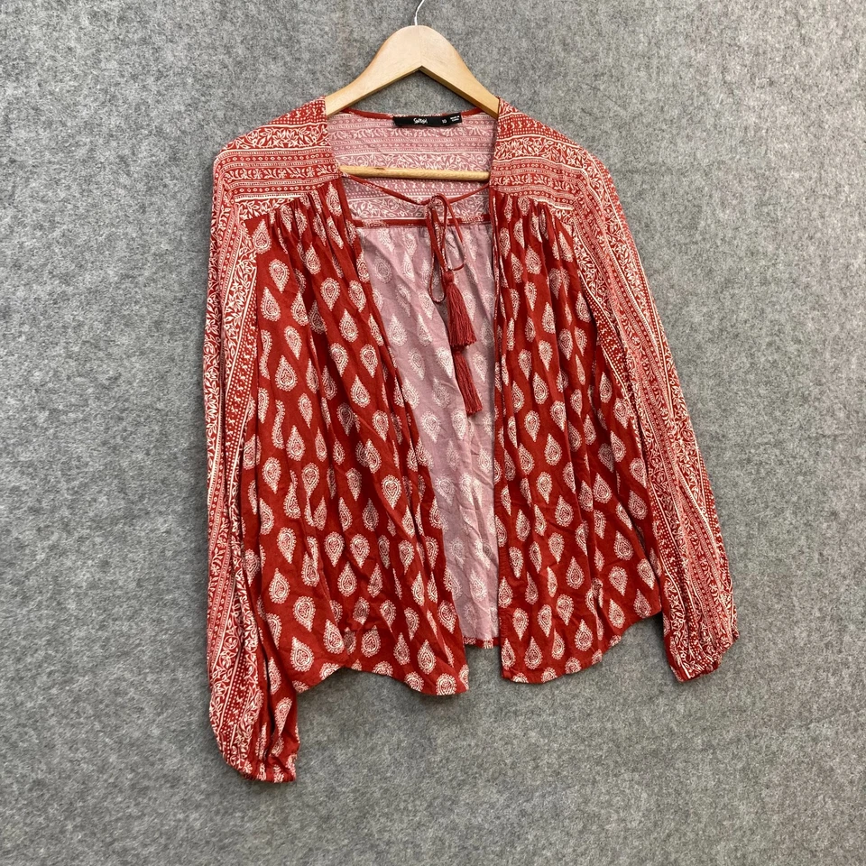 Cárdigan Sportsgirl Mujer 10 Paisley Frente Abierto Manga Larga Viscosa 51502 Foto 2 de 4