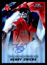 2017 Topps Fire Henry Owens Autograph #FA-HO -/466 - Boston Red Sox
