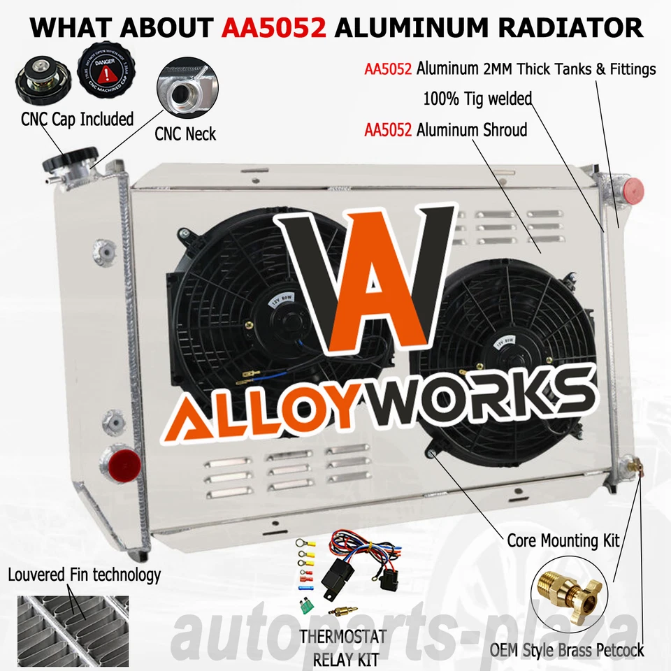 3 Row Radiator Shroud Fan Relay For 72-76 Ford Elite Gran Torino LTD II Montego Foto 2 de 4