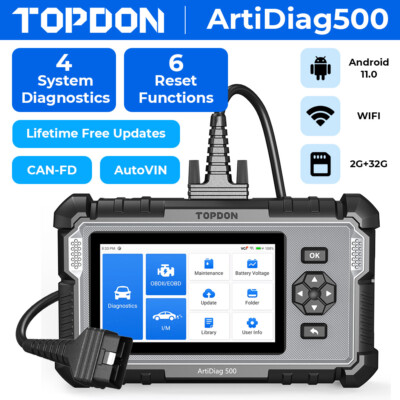 2025 TOPDON OBD2 Scanner ABS SRS Transmission Diagnostic Scan Tool