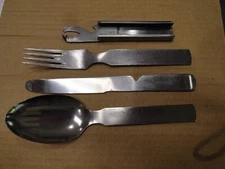 VINTAGE Interlocking Rosti Camping Stainless Steel Camping Utensil 4 Piece Set