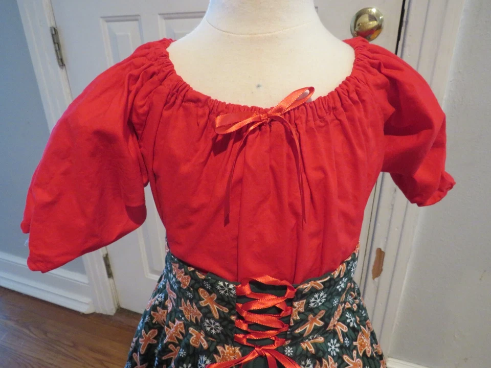 Vestido de Navidad de pan de jengibre para niñas Foto 2 de 4