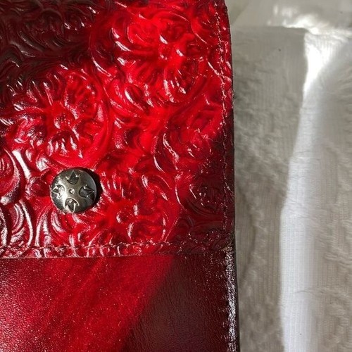 Patricia Nash Rosso Floreale In pelle * Rivalta* c/b. Nuovo con etichette! - Foto 8 di 8