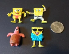 2011 Assorted SpongeBob And Patrick Tiny Cute Figures Lot Of 4. Very Nice!!!