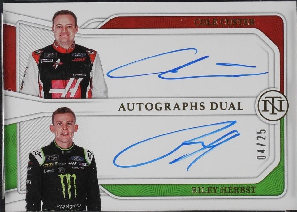 2023 Panini National Treasures - Cole Custer Riley Herbst #DA-SHR - 1 of 1