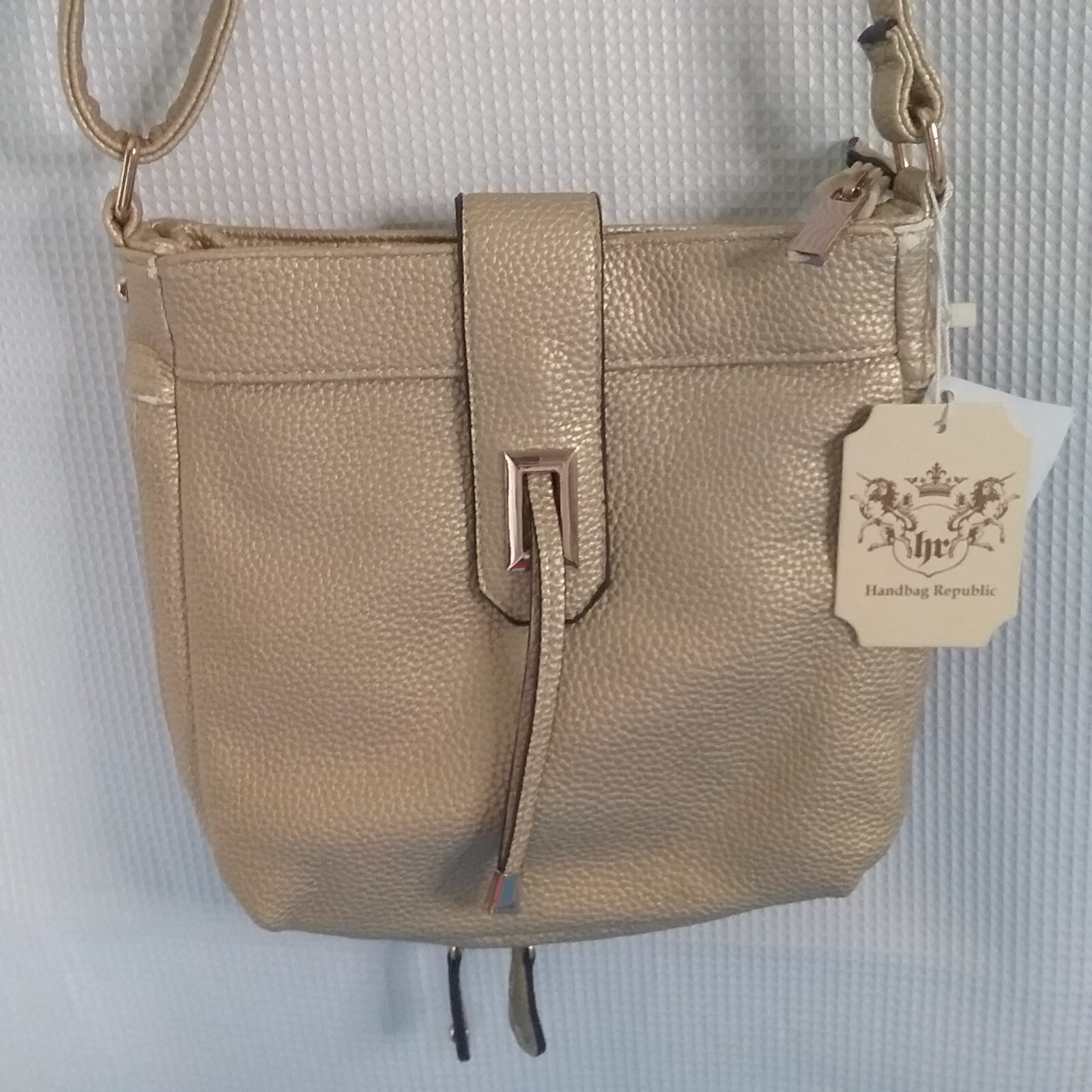 Handbag Republic Womens Gold Crossbody Handbag NWT-image