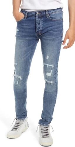 KSUBI Herren Van Winkle Runaway Reparatur Jeans blau Größe 34 $ 240 NEU - Bild 1 von 1