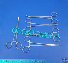 5 Kelly Hemostat Locking Forceps Curved 5.5" 6.5" 7" 8"10" Surgical Instruments