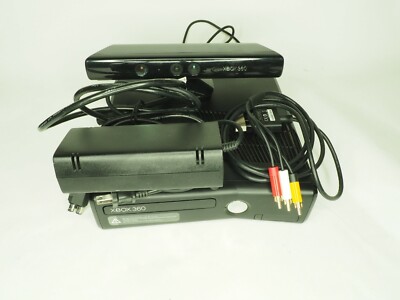 Microsoft Xbox 360 S 4gb Slim 1439 Bundle Kinect 1414 Matte Black