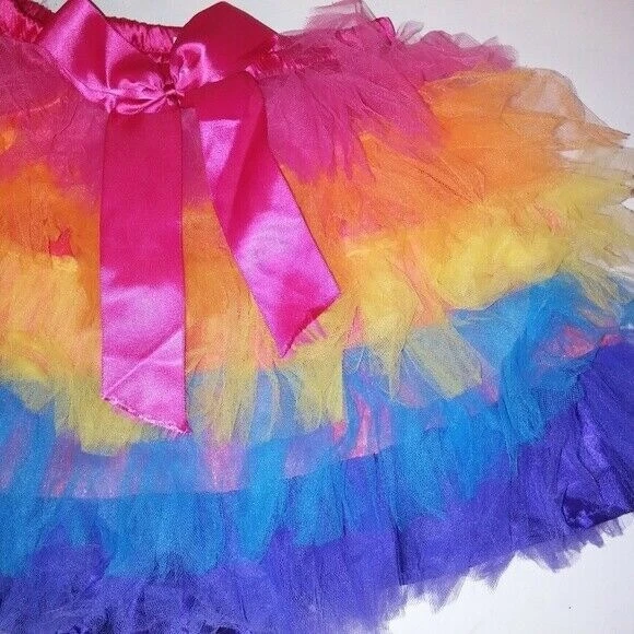 Tutú para niños arco iris de tul orgullo vestir talla única para el festival más colorido Foto 4 de 4
