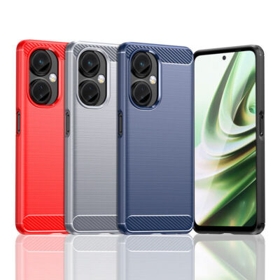 Für OnePlus Nord CE 3 Lite 5G Hülle, Silikon Kohlefaser Stoßfest Handyhülle