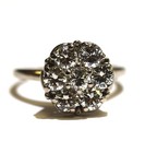 14k white gold 1.61ct VS G diamond cluster fancy ring 4.6g estate womens 7 — photo 2