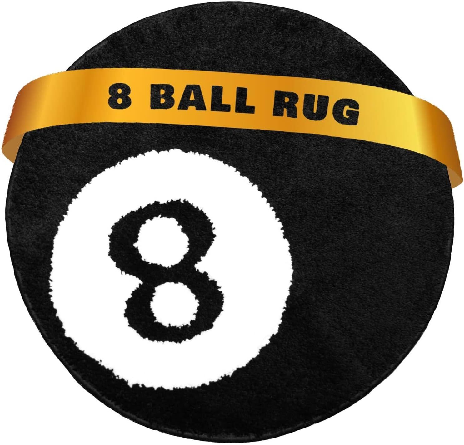 8 Ball Rug 24 inch White Black Hypebeast Rug Cool Rugs and Aesthetic