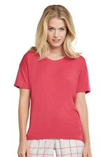 Schiesser Women's Mix &amp; Relax Short Sleeve Jersey V-Shirt 36-48 S-4XL