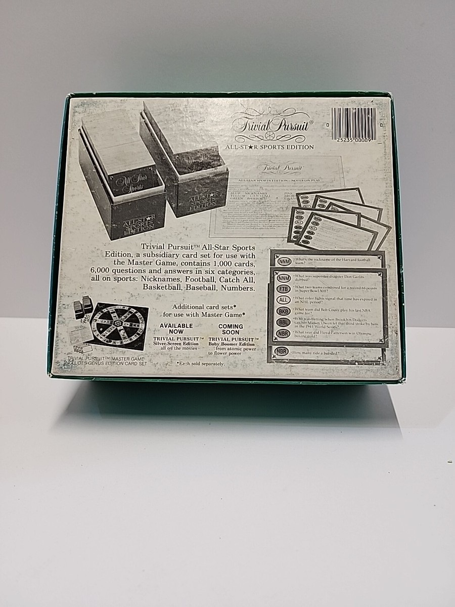 Trivial Pursuit ALL STAR SPORTS Edition Subsidiary Card Set | eBay