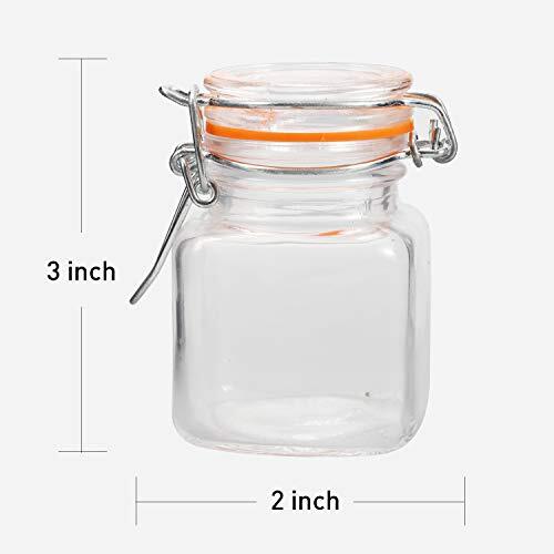 SOLIGT 4-Pack Glass Salad Meal Prep Jars With Lids – 32oz, Leakproof, Includes Wet/Dry Compartments (Pink, Orange, Blue, Green)