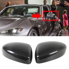 Add-on Side View Mirror Cover Trim Carbon Fiber Fits Mazda Mx-5 Miata Roadster Add-on Side View Mirror Cover Trim Carbon Fiber Fits Mazda Mx-5 Miata Roadster