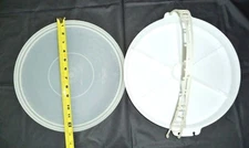 VINTAGE TUPPERWARE DIVIDED SERVING SNACK  TRAY WITH HANDLE & LID