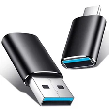 Temdan USB to USB C Adapter 2 Pack【Type C Female to A Male Charger Converter】...