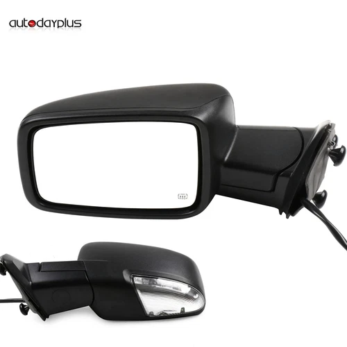 Power Heated For 2009-15 Dodge Ram LH Left Side Puddle Signal Light View Mirror