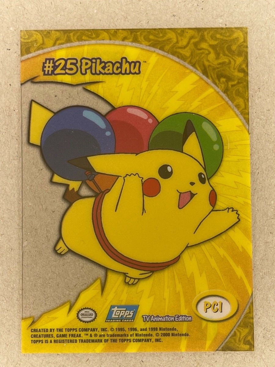 2000 Topps Pokemon Pikachu #PC1 #25 TV Animation Clear Card 2000 Topps Pokemon Pikachu #PC1 #25 TV Animation Clear Card