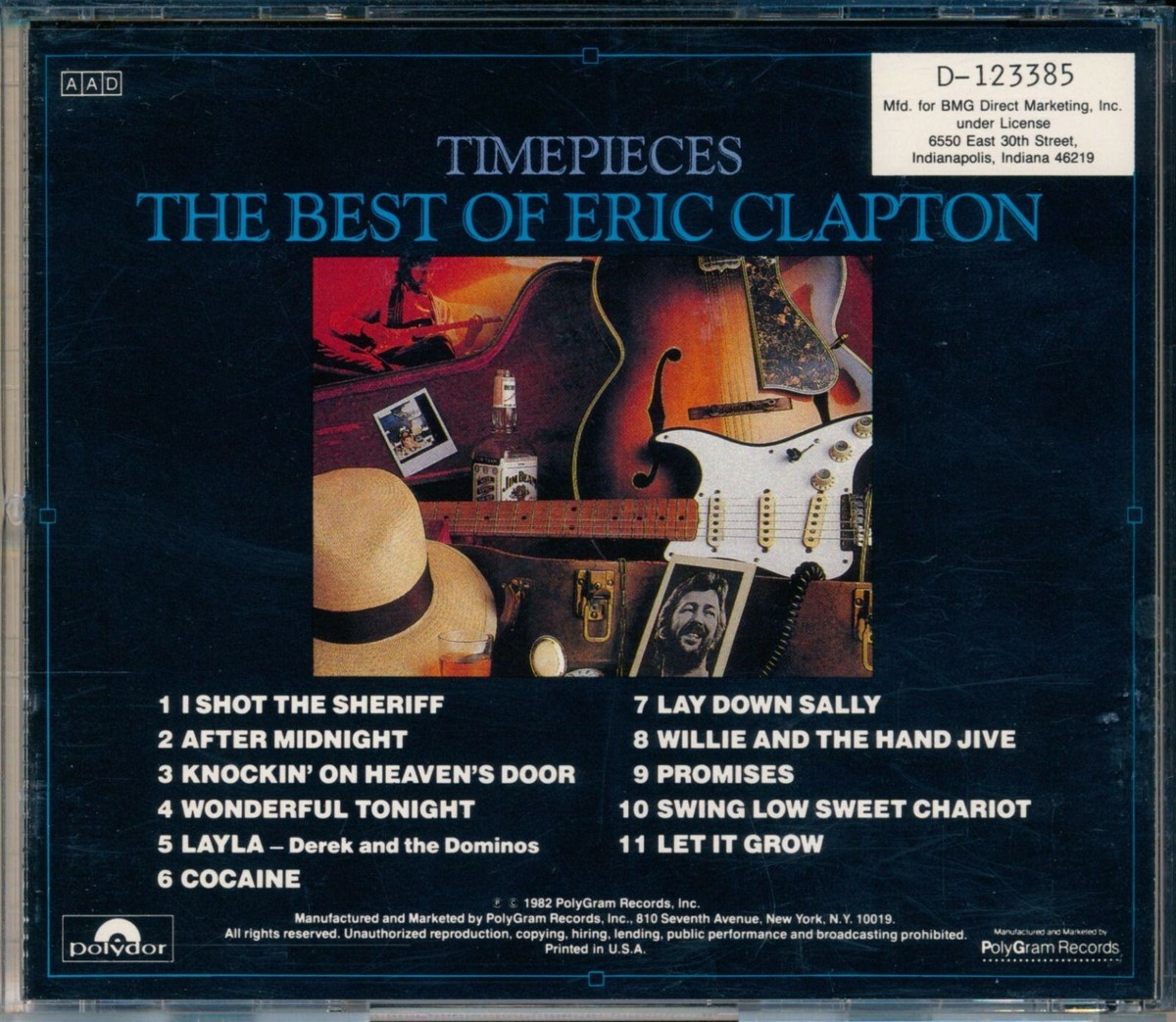 Timepieces, The Best Of Eric Clapton, Polydor, 800 014-2, USA