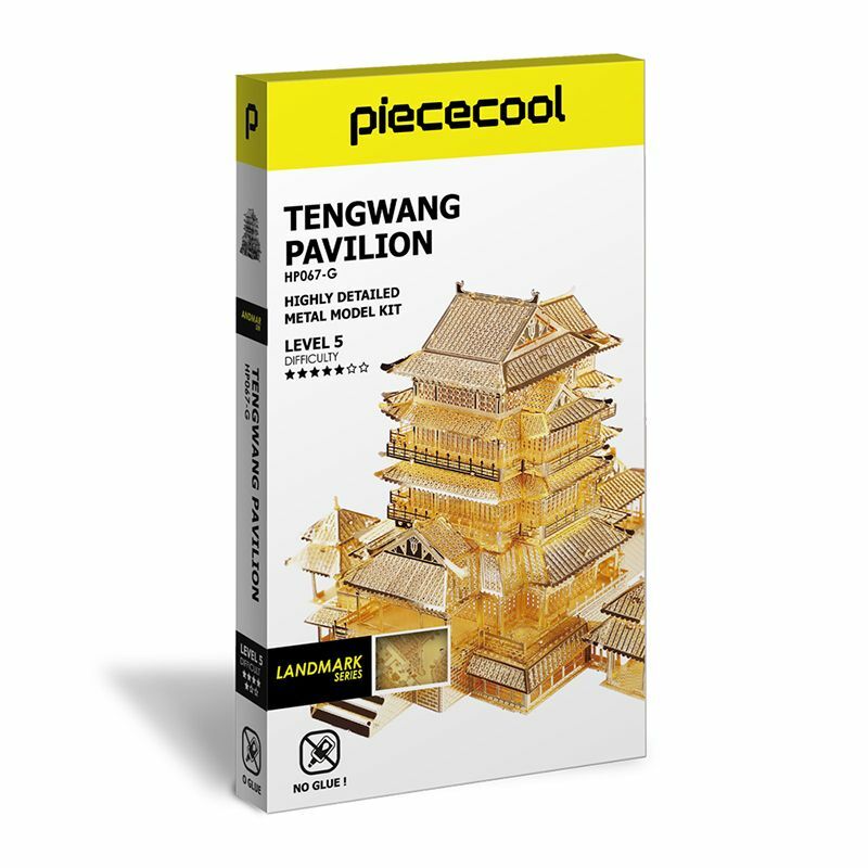 Piececool TENGWANG PAVILION HP067G HIGLY Detailed Metal Model Kit,No Glue,106 ps