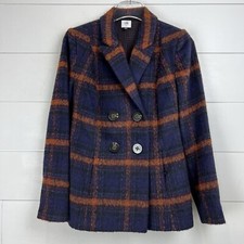 CAbi Checkmate Plaid Double Breasted Blazer Jacket 3736 Woman XS