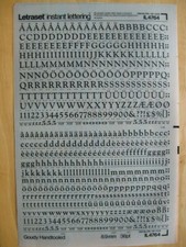 0,1 x Letraset Upp/Low Lett/Num Goudy Handtooled 36pt 8,9mm Sheet IL 4764 *