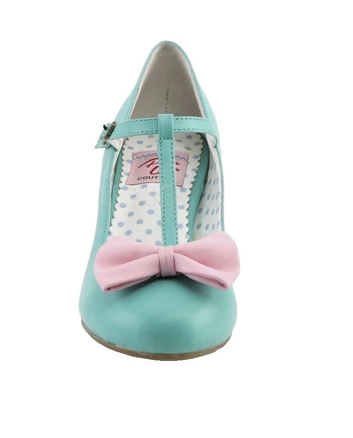 Pinup Couture 人造皮革纯色高跟鞋女式