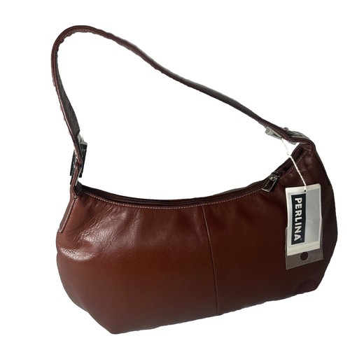 PERLINA Backpack Shoulder Bag Leather Brown leather interior rare Perlina Bag Brown leather backpack main image 3
