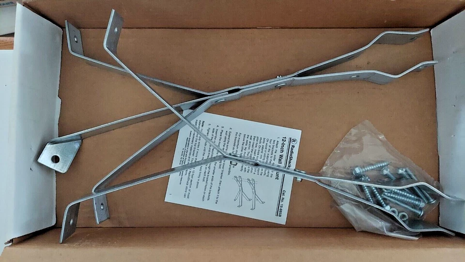 Kit de montagem na parede mastro de antena Radio Shack novo na caixa 15-885 (a-12) - Imagem 2 de 3