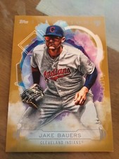 2019 Topps Inception Jumbo 5x7 Jake Bauers Indians RC 86 Gold 04/10