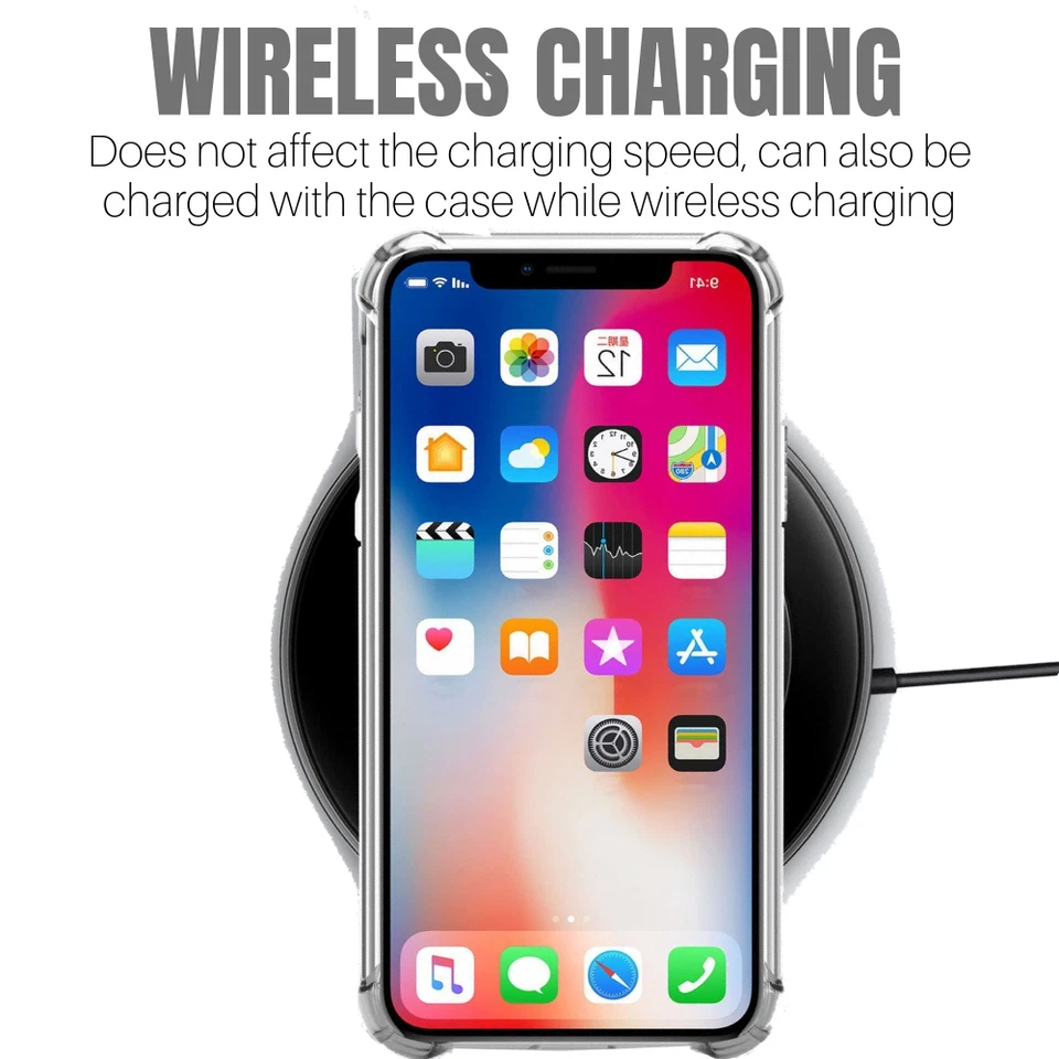 Funda Carcasa Transparente con Protector de Pantalla para iPhone 12 11 15 14 XR Xs X 8 7 6 Plus Foto 3 de 4