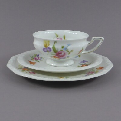 Rosenthal Maria Sommerstrauß Teegedeck 3-teilig Tasse Untertasse Kuchenteller