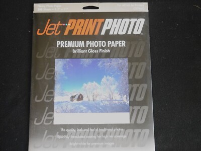 Brand New Jet Print Premium Photo Paper Gloss Finish 30 Sheets 8.5  x 11 