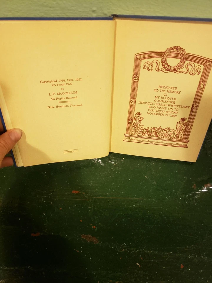 History and Rhymes of The Lost Battalion by Buck Private McCollum WWI 1929 - Image 3 of 4